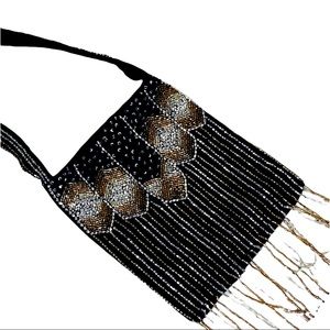 New Vintage-Inspired Beaded Fringe Flapper Bag
